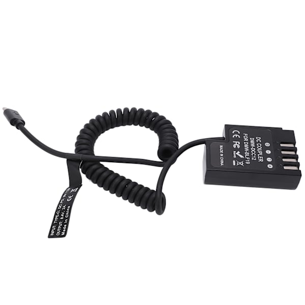 Typ C DMW DCC12 Full Decoding Dummy Batteri DC Koppling Power Adapter för GH3 GH4 GH5