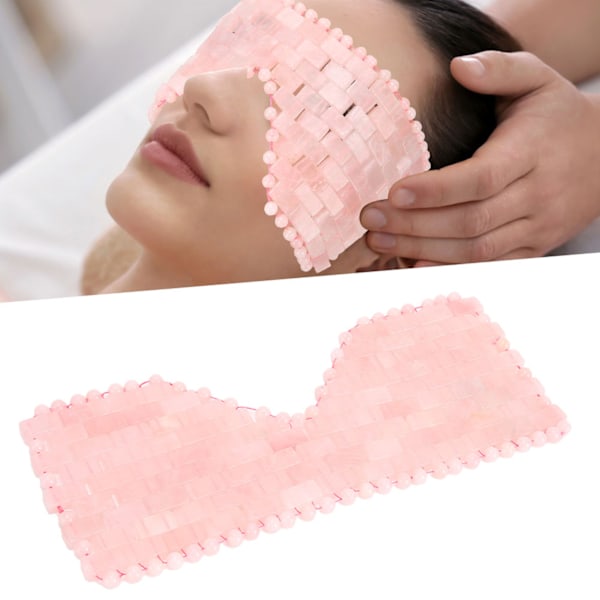 Jade Sten Øjenmaske Kølende Sovemaske Kuldeterapi Øjenbehandling Massagerose Quartz