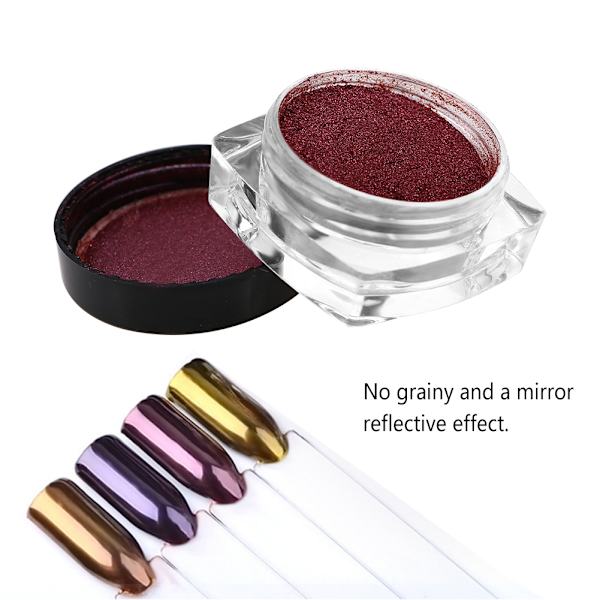 DIY Glitter Shimmer Peili Kynsilakkapöly Manikyyri Työkalu Violetti Ruusu
