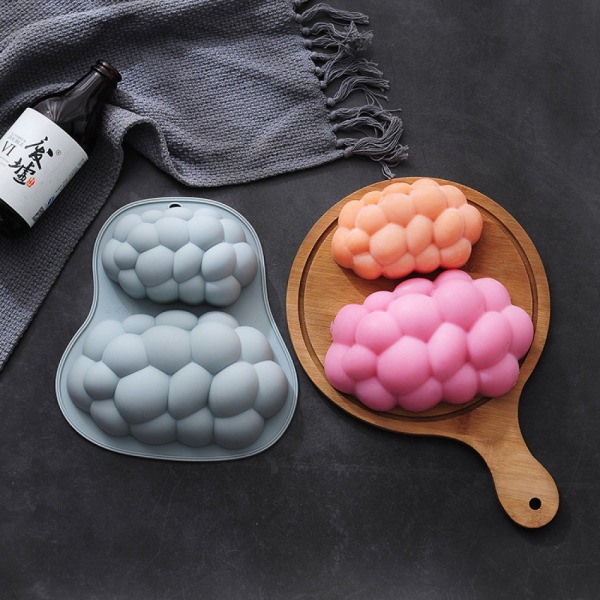 Kageform Silikone Bageplade Diy Køkken Bageform Hjælpemad Bagværk Non Stick Bageværktøj(Blå)