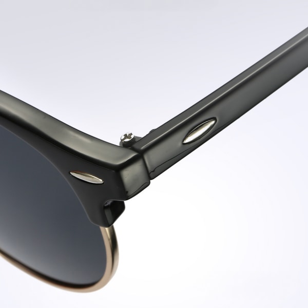 Retro Round Double Bridge Polarisoivat Aurinkolasit Naisille ja Miehille Kaksoislasit Pyöreät UV400 Sunnies