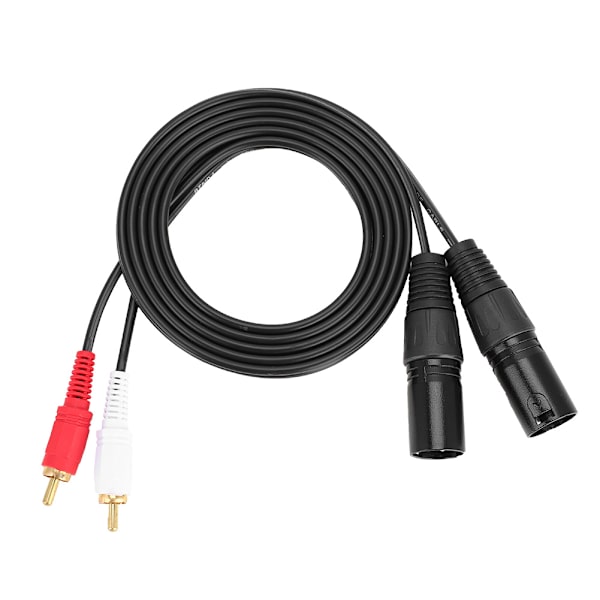 1,5 m mikrofon profesjonell 3-pin dobbel XLR hann til dobbel RCA hann patchkabel