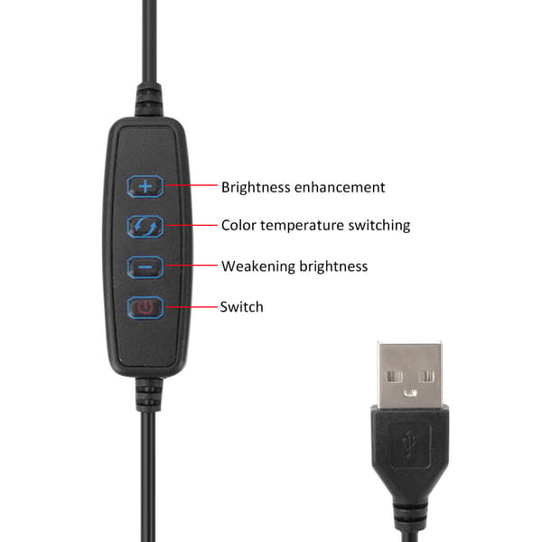 6 tommer USB LED Video Lys Dæmpbar Ringlampe til Fotografering Selfie Live Studio