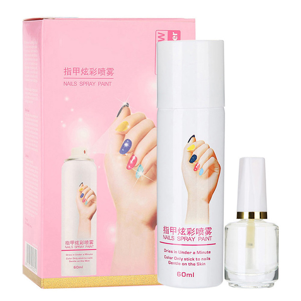 6 färger Manikyr Nagellack Spray Baslack Snabbtorkande Sprayning Lätt Tvätt Nagelspray 05