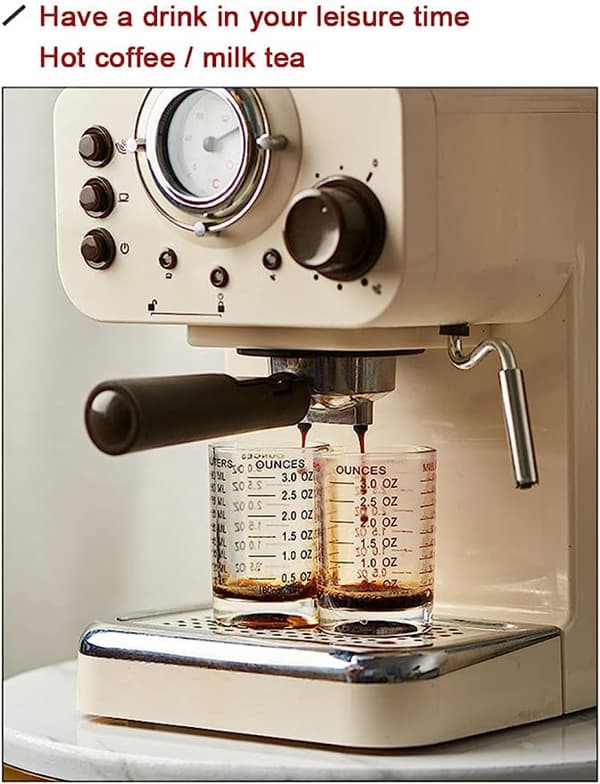 Shotglas Mätkopp 3 uns/90 ml Flytande Tungt Högt Espressoglas Kopp 2 st (Röd 90 ml 30 ml)