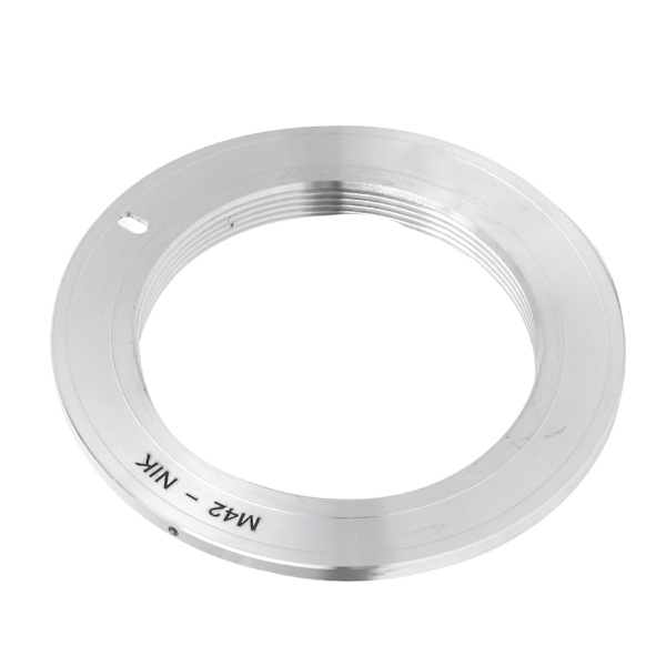 Fikaz M42-NIK Adapterring i aluminiumlegering för M42-objektiv till Nikon D3000/D300s/D3100/D3200-kameror