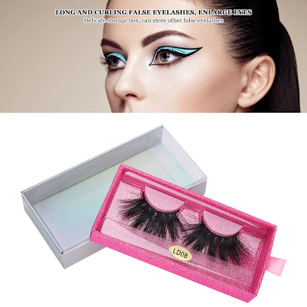5D 25mm Falska Ögonfransar Makeup Falska Ögonfransar Fluffy Curling Långa Falska Ögonfransar LD08