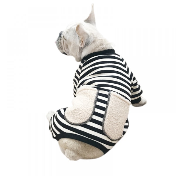 Höstvinter hundkläder, supermjuka fyrbenskläder, vinterkappor och tröjor för små hundar eller katter. (L storlek)