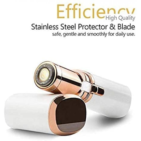 Flawless Hårfjerner for Ansikt, Kvinners Ansiktshår Trimmer, Perfekt for Fersken Fuzz, Hake, Overleppehår, Ideell Gave til Kvinner, Innebygd LED-lys (Hvit)