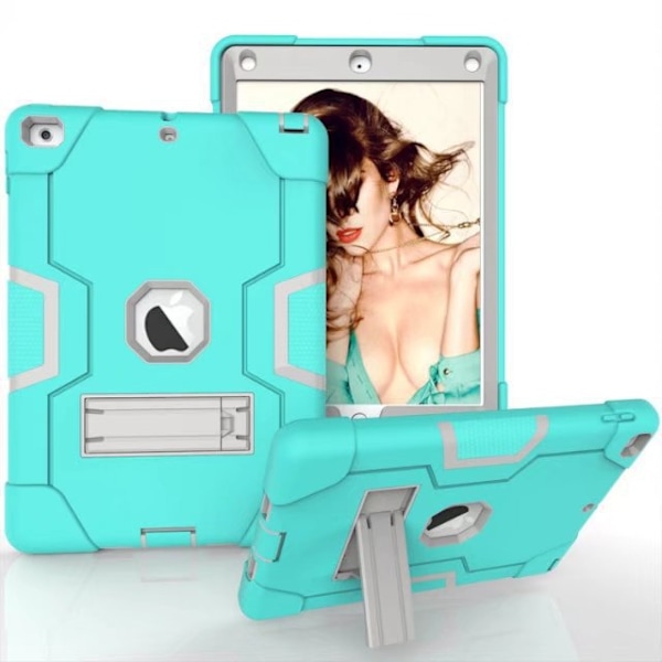 Fodral för iPad Pro 10.5/Air 10.5, Smalt Robust Stötskyddande Fodral med Inbyggt Stativ
