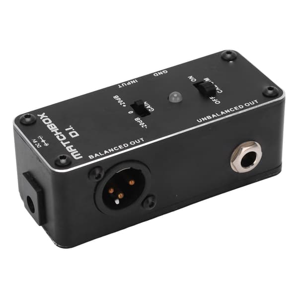 DI Effektpedal Sort Multifunktionel Elektrisk Guitar Bas Pedaler XLR Audio Interface