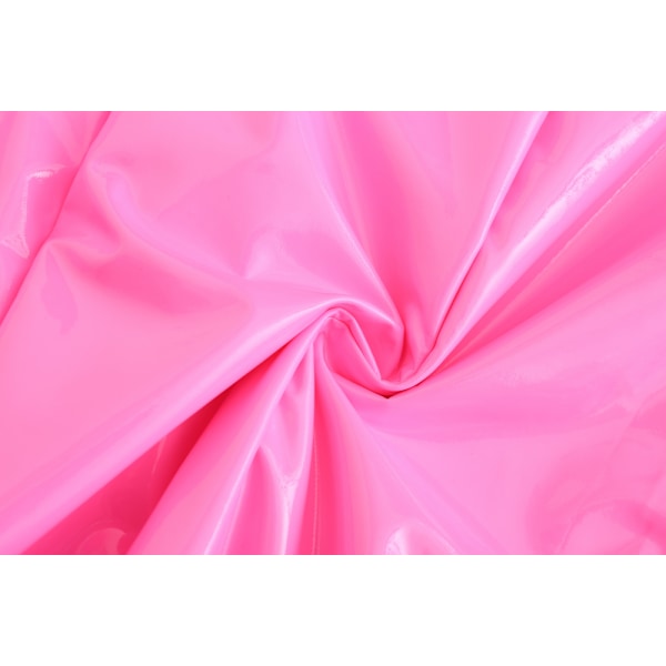 Kvinde Faux Læder Bodycon Minikjole Firkantet Hals Justerbar Strop Latex Kjole Natklub Festtøj (Pink XL)
