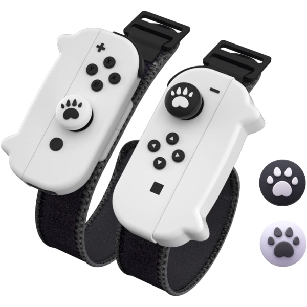 Dancing Game For Nintendo Switch Wrist Band Cover For Joycon Armband Game Bracelet Elastic Strap Dance Band(White)