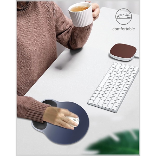 Ergonomiskt Musmatta Handledsstöd, Bekväm Musmatta Handledsstöd, Lindrar Handledssmärta Gel Musmatta, Halksäker Gummisula Musmatta