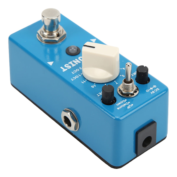 Digital Chip Effektpedal Metall Blå Gitarr Transponeringseffekter Pedaler med LED-ljus