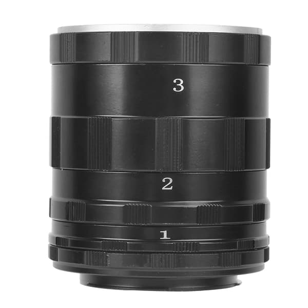 Metal Sort Professionel Nærbillede Linse Ring Makrofotografi Forlængeradapterrør til Nikon Spejlløst Kamera