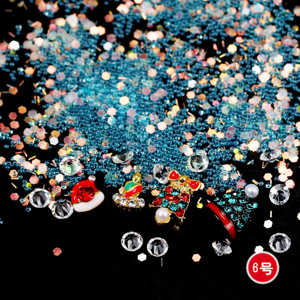 Kynsilakkakoristeet Helmet + Glitter Epäsäännölliset Sekvenssit Strassit + Seoskoriste 6#