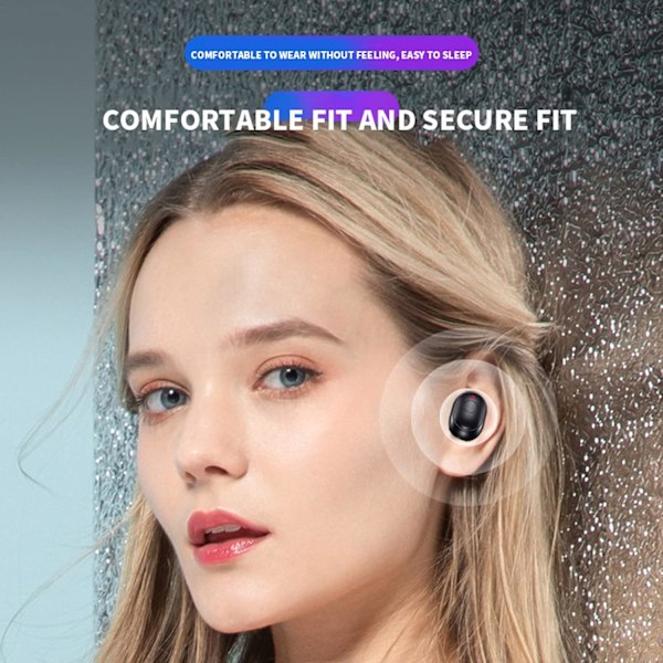 Trådlösa öronsnäckor för små hörselgångar, söta färger Bluetooth-öronsnäckor, intelligent brusreduceringssamtal, uppslukande premiumljud Lång