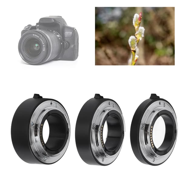 Autofokus Makro Forlængerrør Ring Sæt Linseadapter 10mm 16mm 21mm til EOS M Mount Kamera