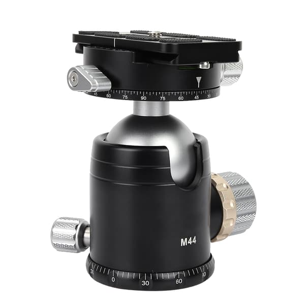 44 mm digitalt spejlreflekskamera stativ monopod kuglehoved 720 panorama med quick release plade