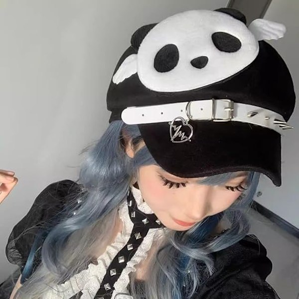 CAT KO Sööt Uutistenjakajan Lakit Naulapaperinjakajan Lakit Panda Berettit Hatti Merimies Fiddler Hatti Säädettävät Y2K Asusteet Naisille