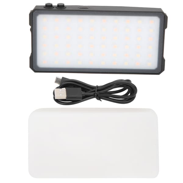Manbily MFL-04 Bærbar LED-lommelampe 3000K-6500K for direktesending med diffuser