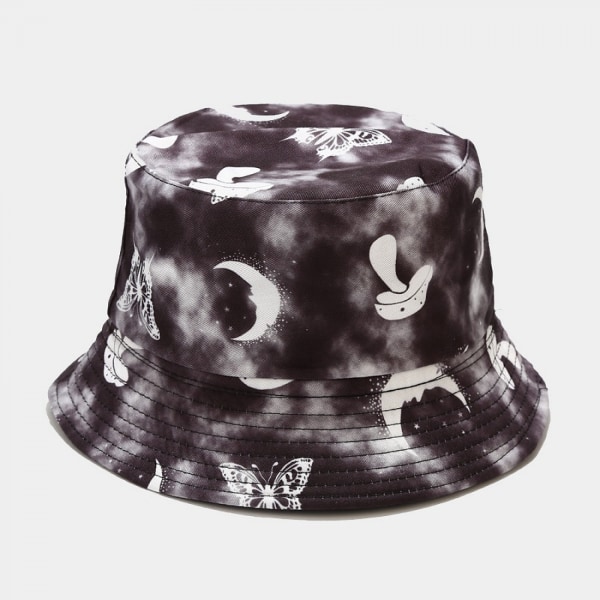 AVEKI Spandau Hat Tie Dye Vendbar Fiskerhat Sommer Strand Solhat til Kvinder