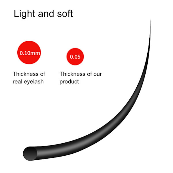 Blå falska ögonfransar makeup kluster 0.05C förlängning ympade falska ögonfransar (13mm)