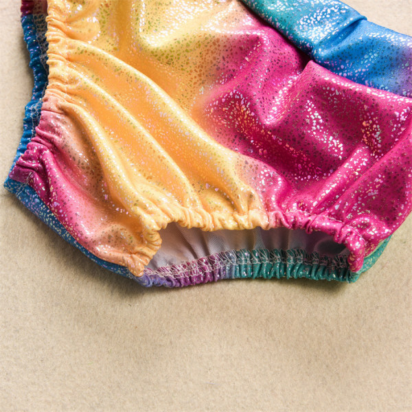 AVEKI Flickor Enhörning Badkläder Baddräkter Flickor Volang Tankini Bikini Tvådelad Badkläder Strandkläder, 5-6 År, Regnbåge-1