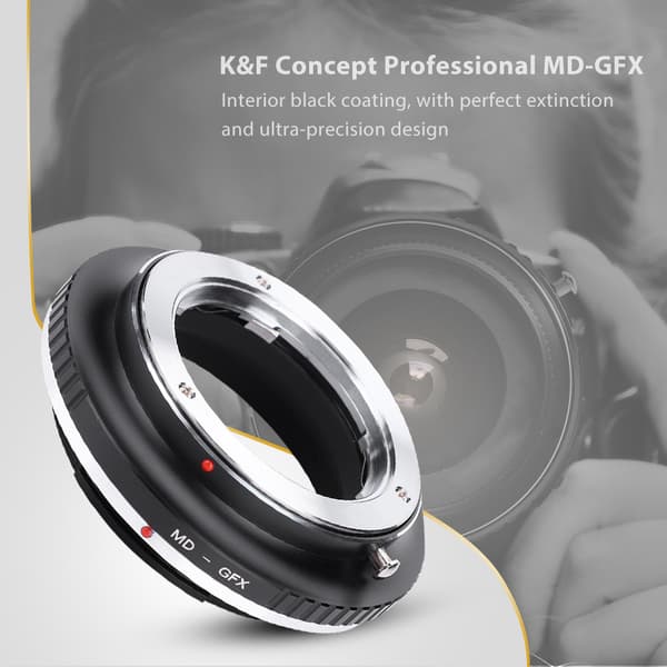 K&F Concept Professionel MD-GFX Adapter til MD Mount-objektiv til Fuji GFX Full Frame-kamera