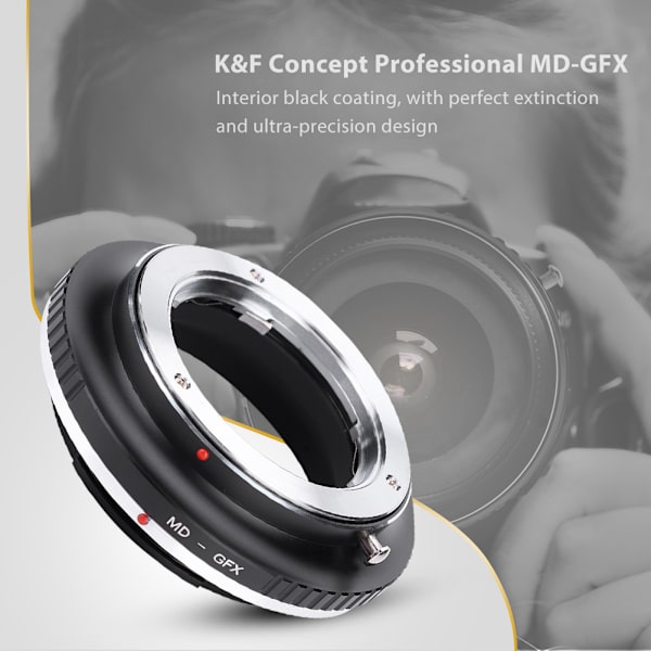K&F Concept Professionell MD-GFX-adapter för MD-objektiv till Fuji GFX fullformatskamera