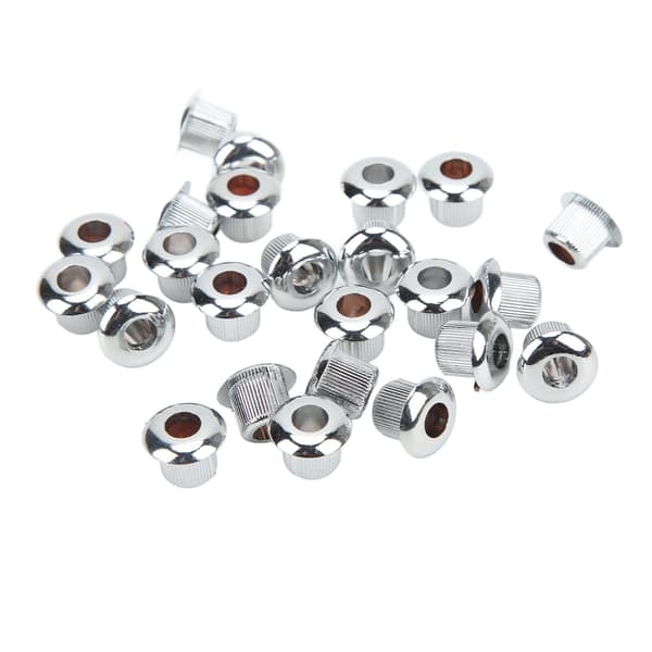 24 st gitarrsträngsknappar Ferrules 10 mm Högpresterande plastmaterial Halvstängt design Gitarrdelar Silver