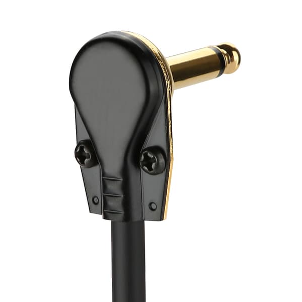 1/4\" Vinkel Audio Patchkablar Sladdar för Elektrisk Gitarr Effektpedal (30cm-1st)