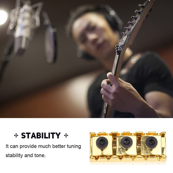 2 stk. 43mm Metal Guitar String Lock Locking Nut til Floyed Rose Style Elektrisk Guitar (Guld)