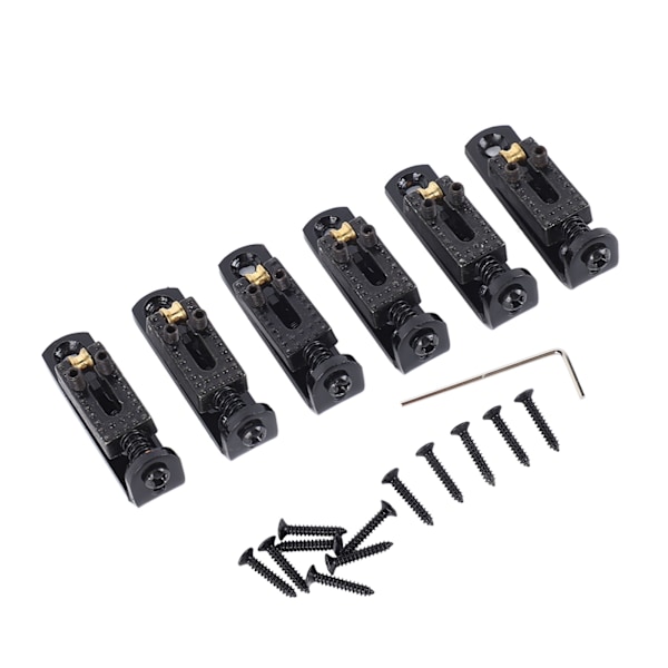 Elektrisk gitarr split bridge sadel rullboll strängplatta metall tailpiece tillbehör svart