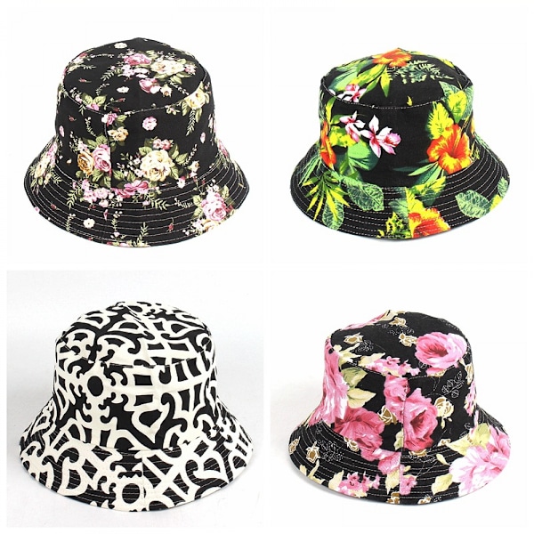 Unisex Print Kaksisuuntainen Käännettävä Bucket Hat (HATF016)