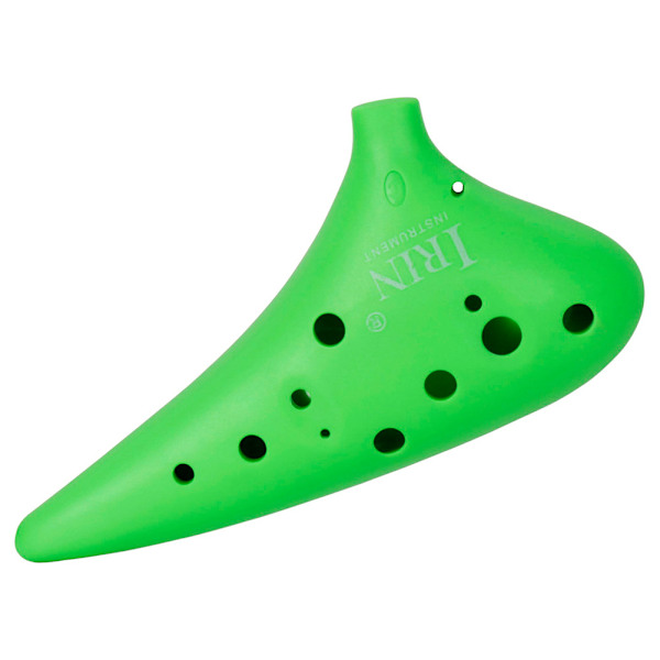 12 Hullers Ocarina ABS Alt C Fløjte Blåt Instrument Legetøj Gave til Børn Voksne (Grøn)