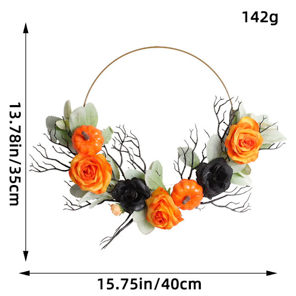 Halloween Kuu Kissa Garland Ovi Ripustin Festivaali Kuolleet Oksat Kasvit Uusi Kuu Halloween Koristelu Iron Ring Pumpkin