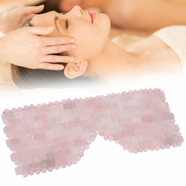 Øjenafslappende maske ansigtsmassager naturlig jadesten reducerer mørke rande sten soveplejeværktøj rosenkvarts