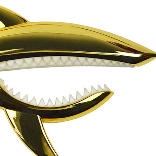 Shark Capo - Sinkkiseos, Joustava Pehmeä Akustiselle Kitaralle, Ukulelel, Mandolinille ja Banjolle - Kulta