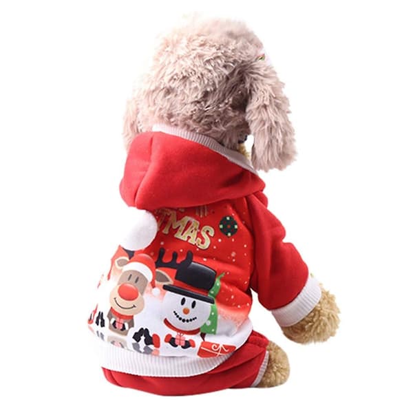 Hund Pullover, julekostume, hundeklæder, knaplukning (XS)