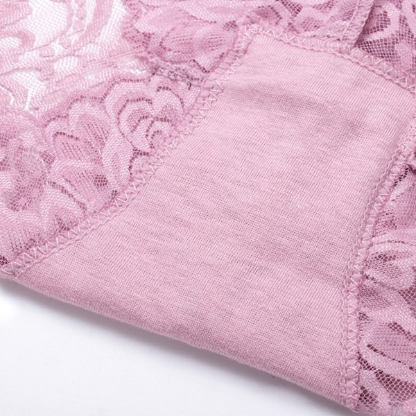 Damunderkläder i spets med hög midja, 3-pack, hudfärgade, 2XL