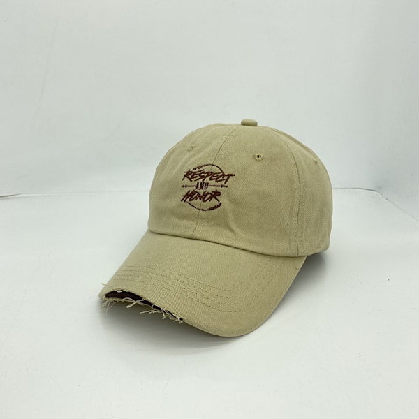 Dotpet Hat Dam Hat Kvinnor Vår Och Sommar Broderade Bokstäver Färgblock Brätte Enkelt Baseballkeps Män (Khaki)