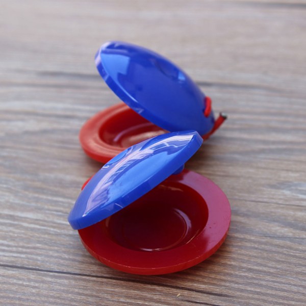 Barn Finger Castanet Plast Castanet Musikinstrument Rytm Pedagogisk Leksak för Barn Mörkblå