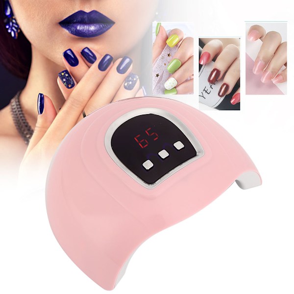 54W Nagelgel Härdande Ljus 18 Ljus Chips Infraröd Sensor LCD Digital Display Nagellack Torkljus
