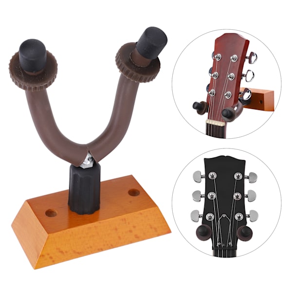 Väggmonterad gitarrhängare för elgitarr, bas, ukulele och andra stränginstrument