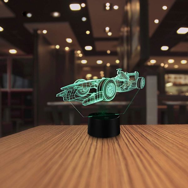 WJ Bilar Leksak 3D Nattljus Bil Färgförändrande Optisk Illusion Bordslampa för Pojkar Födelsedagspresenter Julgåvor