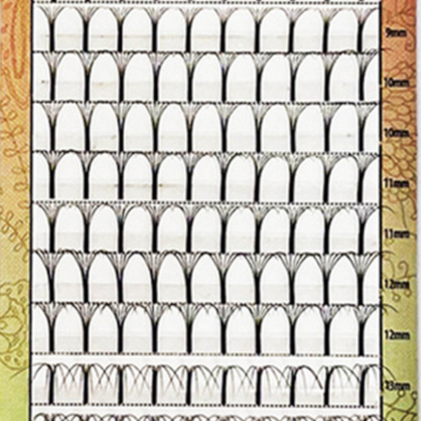 0,07 mm Tykkelse 8‑15 mm Længde Falske Individuelle Vippehår Krøllet Fluffy 6D Falske Vippeextensions C 50 Grader