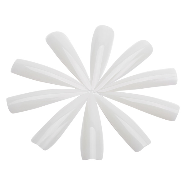 500 Tips Falska Nagel Färg Display Tips Plast Övning Tips Sticks Manikyr Verktyg Naturlig Färg