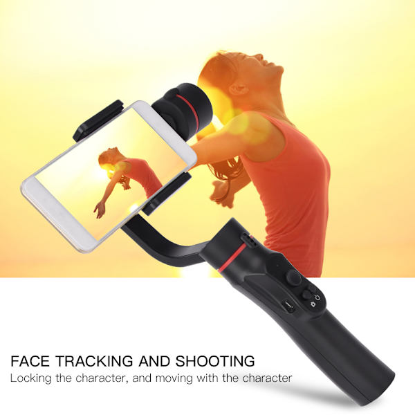H2 3-axlig handhållen kulled mobiltelefon intelligent anti-shake stabilisator för utomhus live
